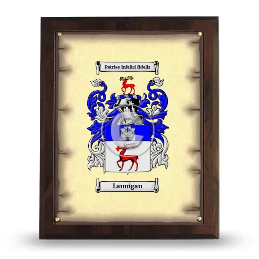 Lannigan Coat of Arms Plaque
