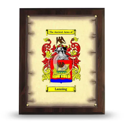 Lanning Coat of Arms Plaque