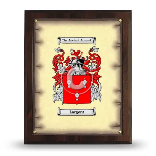 Largent Coat of Arms Plaque