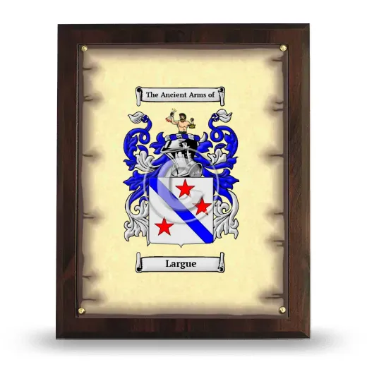 Largue Coat of Arms Plaque