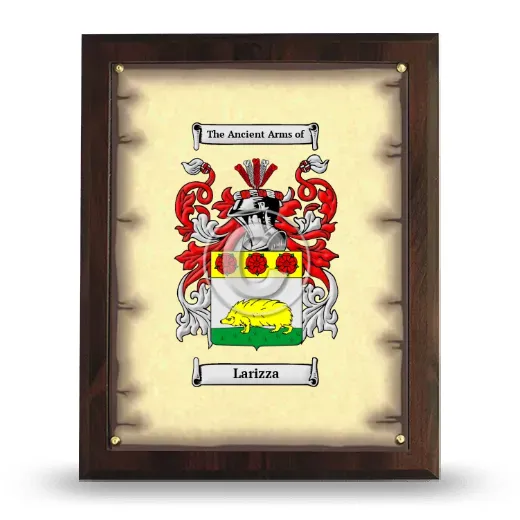 Larizza Coat of Arms Plaque
