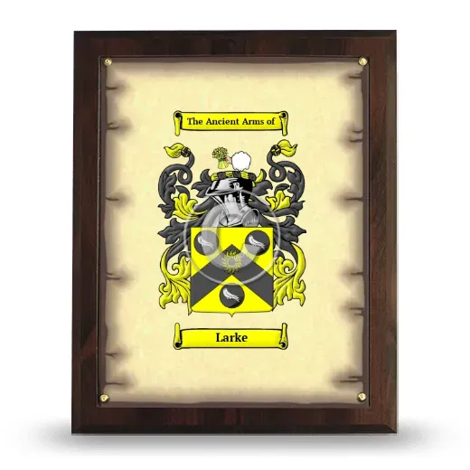 Larke Coat of Arms Plaque