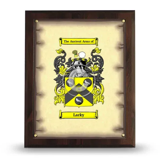 Larky Coat of Arms Plaque