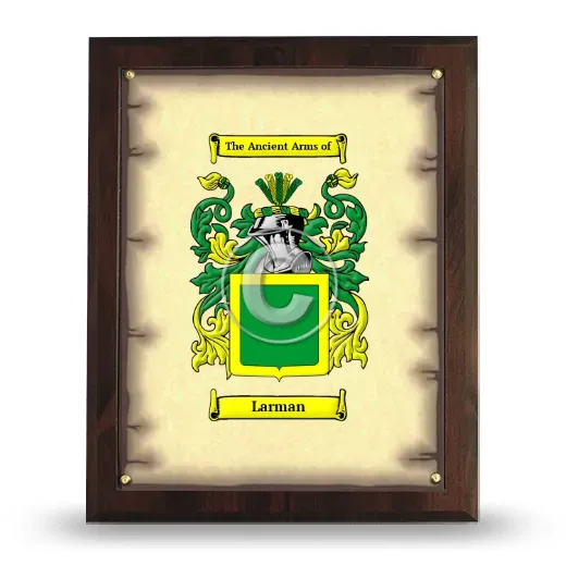 Larman Coat of Arms Plaque