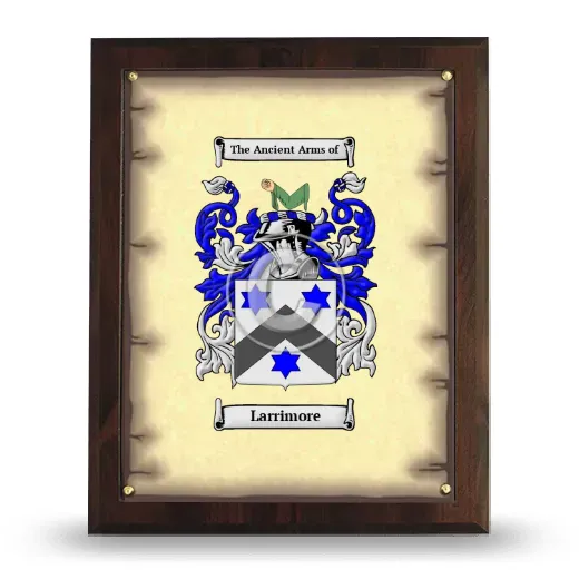 Larrimore Coat of Arms Plaque
