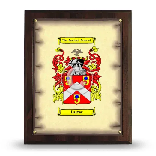Larter Coat of Arms Plaque