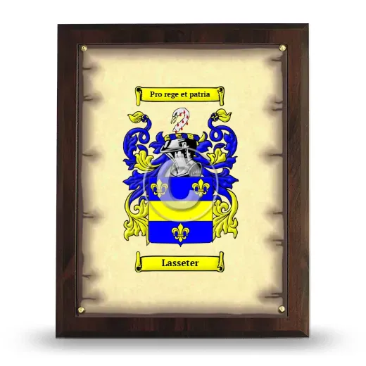 Lasseter Coat of Arms Plaque