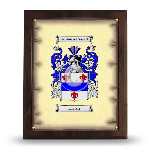 Lastur Coat of Arms Plaque