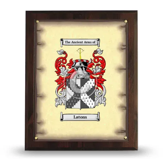 Latons Coat of Arms Plaque