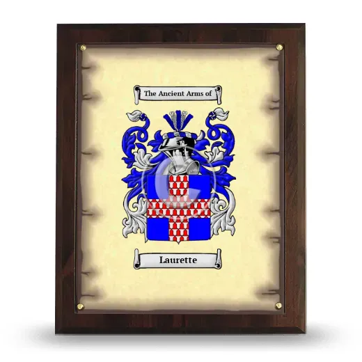 Laurette Coat of Arms Plaque