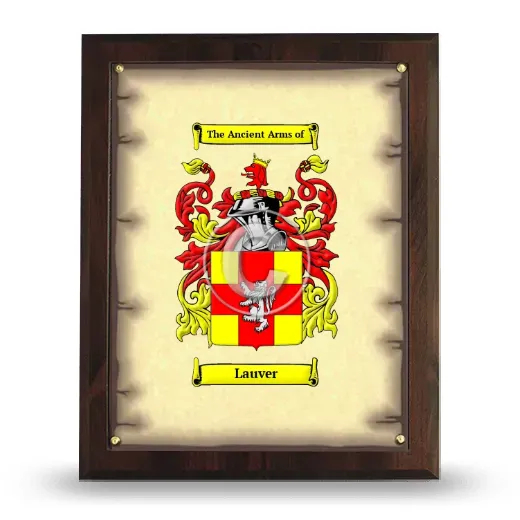 Lauver Coat of Arms Plaque