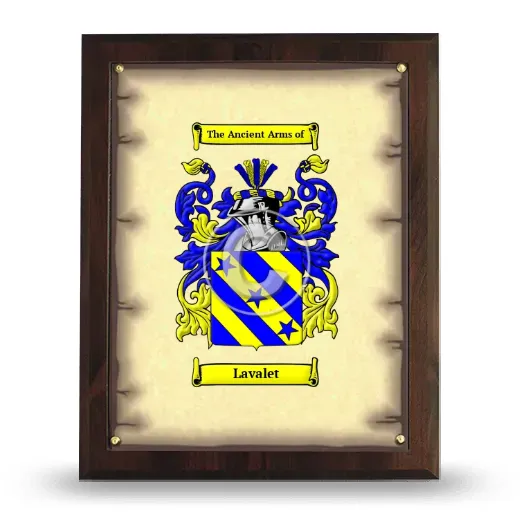 Lavalet Coat of Arms Plaque