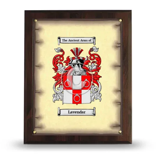 Lavendar Coat of Arms Plaque