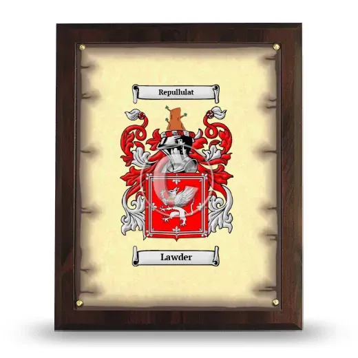 Lawder Coat of Arms Plaque