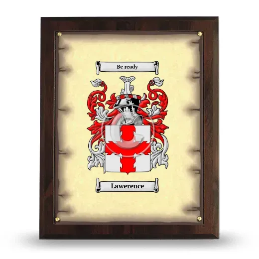 Lawerence Coat of Arms Plaque