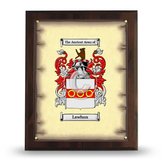 Lawhun Coat of Arms Plaque