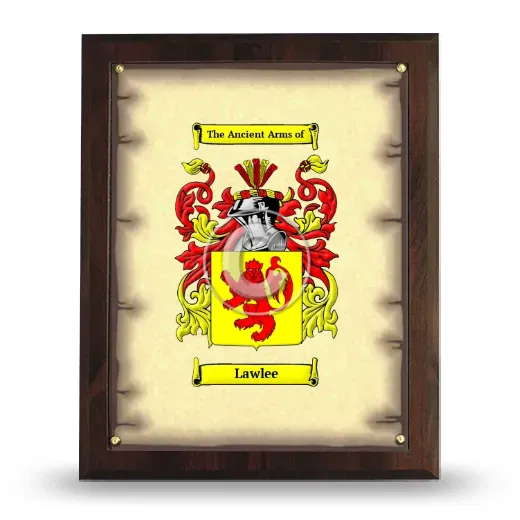 Lawlee Coat of Arms Plaque