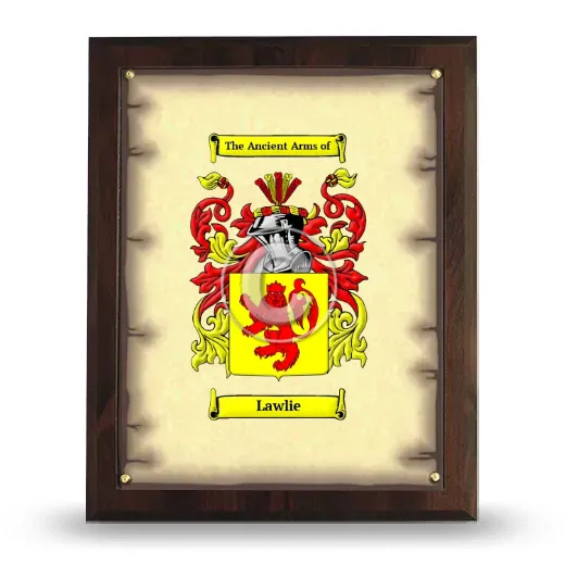 Lawlie Coat of Arms Plaque