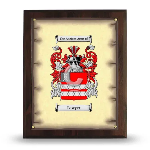 Lawyer Coat of Arms Plaque