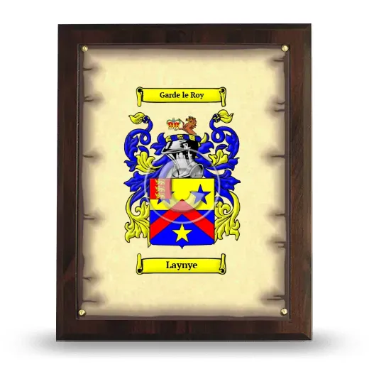 Laynye Coat of Arms Plaque