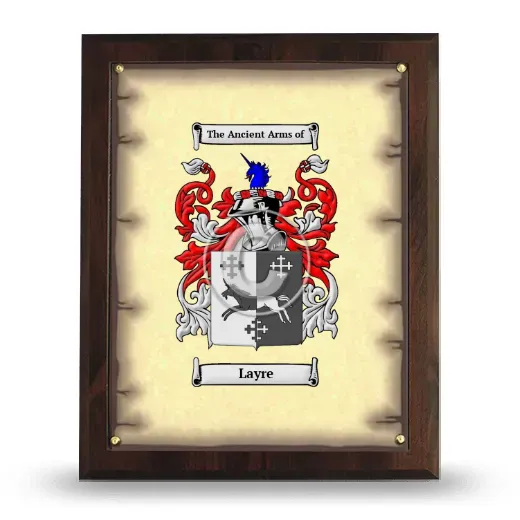 Layre Coat of Arms Plaque