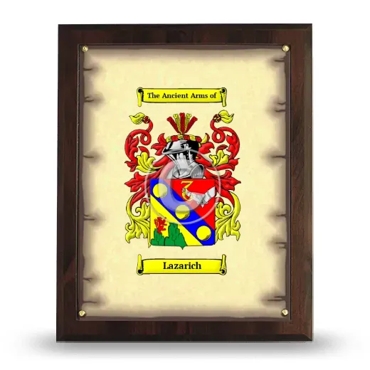 Lazarich Coat of Arms Plaque