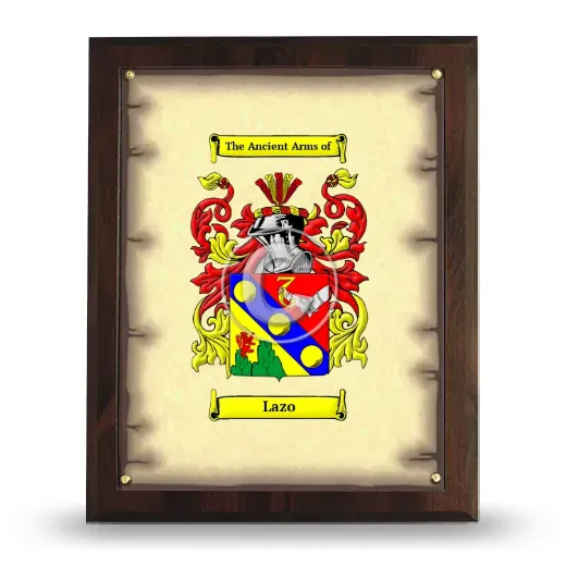 Lazo Coat of Arms Plaque