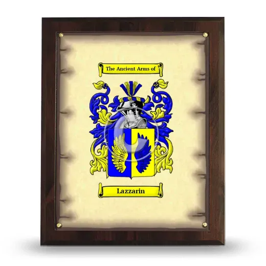 Lazzarin Coat of Arms Plaque