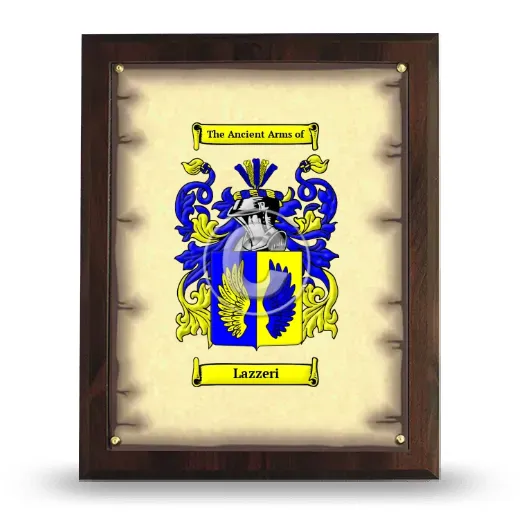 Lazzeri Coat of Arms Plaque
