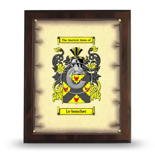 Le boucher Coat of Arms Plaque
