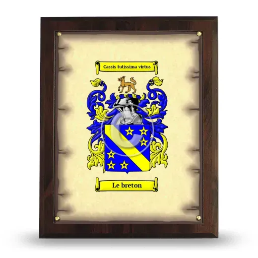 Le breton Coat of Arms Plaque