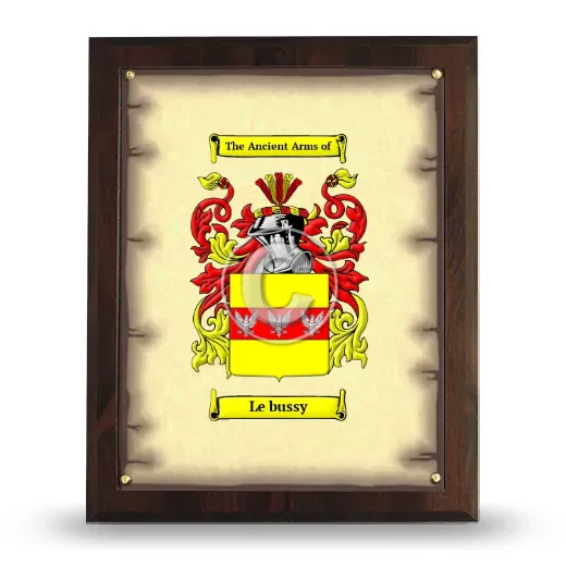 Le bussy Coat of Arms Plaque