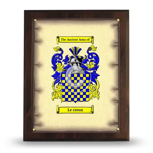 Le creux Coat of Arms Plaque