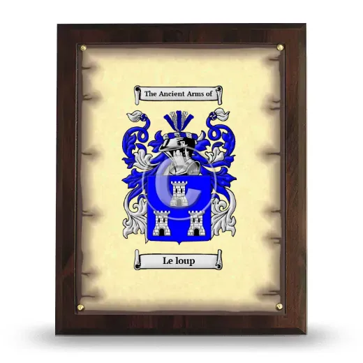 Le loup Coat of Arms Plaque