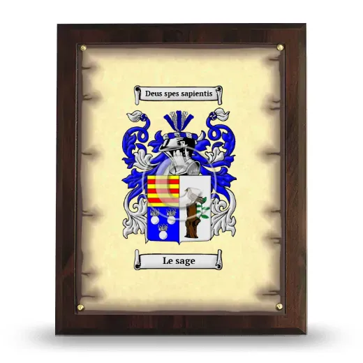 Le sage Coat of Arms Plaque