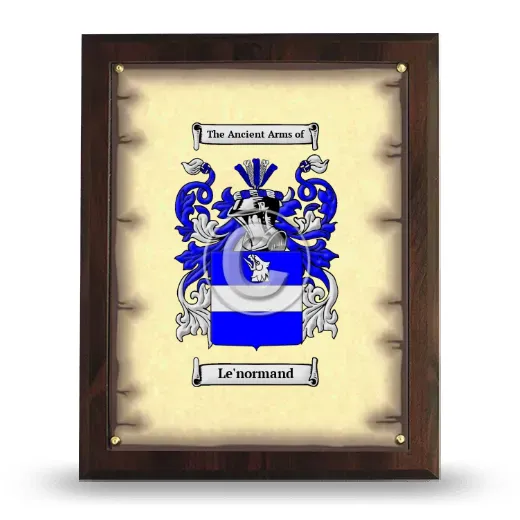 Le'normand Coat of Arms Plaque