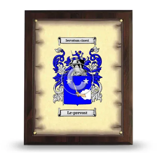 Le-prevost Coat of Arms Plaque