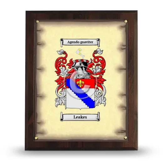 Leakes Coat of Arms Plaque
