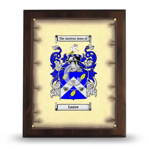 Leave Coat of Arms Plaque