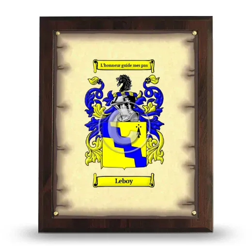 Leboy Coat of Arms Plaque