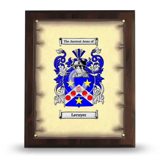 Lecuyer Coat of Arms Plaque