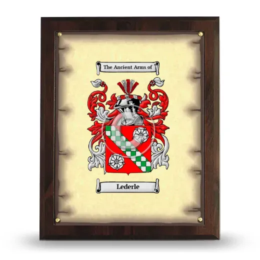 Lederle Coat of Arms Plaque