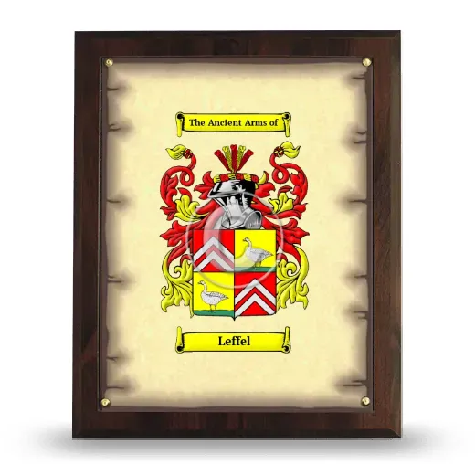 Leffel Coat of Arms Plaque