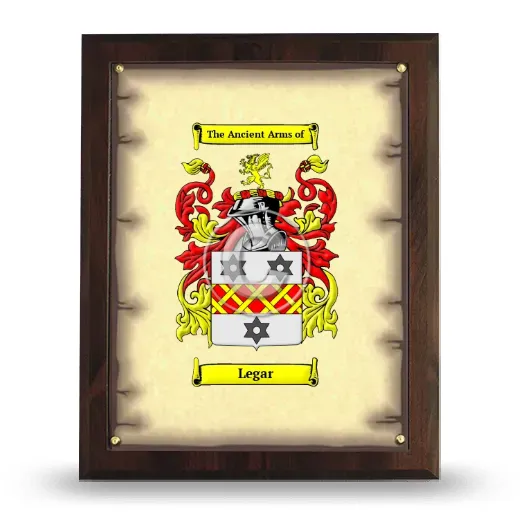 Legar Coat of Arms Plaque