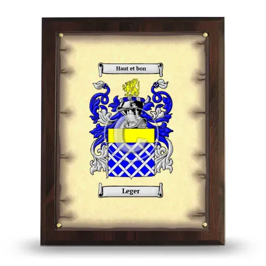 Leger Coat of Arms Plaque