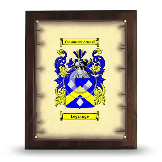 Legrange Coat of Arms Plaque