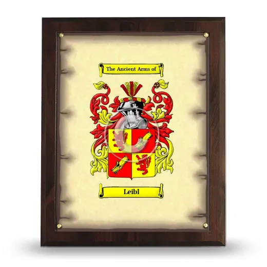 Leibl Coat of Arms Plaque