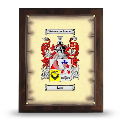 Lem Coat of Arms Plaque