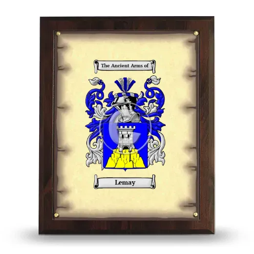 Lemay Coat of Arms Plaque
