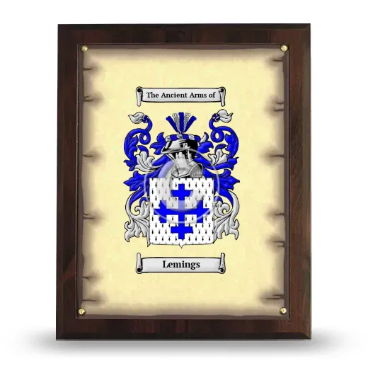 Lemings Coat of Arms Plaque